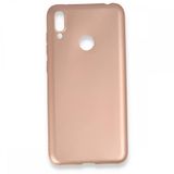 Nevarium Dtech Huawei Y7 2019 Uyumlu Kılıf Yumuşak Dokulu Silikon Rose Gold