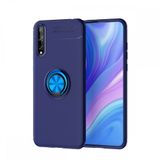 Nevarium Dtech Huawei Y8P Uyumlu Kılıf Yüzüklü Silikon Range Mavi