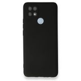 Nevarium Dtech Oppo A15 Uyumlu Kılıf Yumuşak Dokulu Silikon Siyah