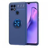 Nevarium Dtech Oppo A15 Uyumlu Kılıf Yüzüklü Silikon Range Mavi