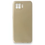 Nevarium Dtech Oppo A73 Uyumlu Kılıf Yumuşak Dokulu Silikon Gold