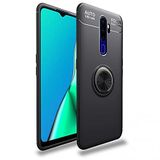 Nevarium Dtech Oppo A9 2020 Uyumlu Kılıf Yüzüklü Silikon Range Siyah