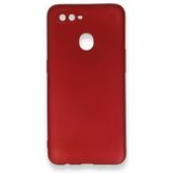 Nevarium Dtech Oppo AX7 Uyumlu Kılıf Yumuşak Dokulu Silikon Bordo