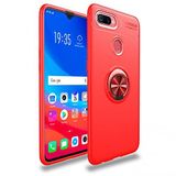 Nevarium Dtech Oppo AX7 Uyumlu Kılıf Yüzüklü Silikon Range Kırmızı