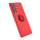 Nevarium Dtech Oppo Reno 3 Pro Uyumlu Kılıf Yüzüklü Silikon Range Kırmızı