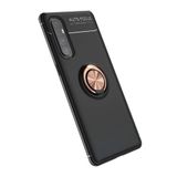 Nevarium Dtech Oppo Reno 3 Pro Uyumlu Kılıf Yüzüklü Silikon Range Siyah-Gold