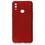 Nevarium Dtech Samsung Galaxy A10S Uyumlu Kılıf Yumuşak Dokulu Silikon Bordo