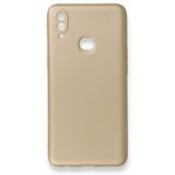 Nevarium Dtech Samsung Galaxy A10S Uyumlu Kılıf Yumuşak Dokulu Silikon Gold