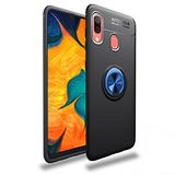 Nevarium Dtech Samsung Galaxy A10S Uyumlu Kılıf Yüzüklü Silikon Range Siyah-Mavi