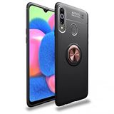 Nevarium Dtech Samsung Galaxy A20S Uyumlu Kılıf Yüzüklü Silikon Range Siyah-Gold