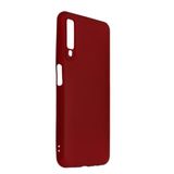 Nevarium Dtech Samsung Galaxy A7 2018 Uyumlu Kılıf Yumuşak Dokulu Silikon Bordo