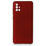 Nevarium Dtech Samsung Galaxy A71 Uyumlu Kılıf Yumuşak Dokulu Silikon Bordo