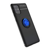 Nevarium Dtech Samsung Galaxy A71 Uyumlu Kılıf Yüzüklü Silikon Range Siyah-Mavi