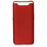 Nevarium Dtech Samsung Galaxy A80 Uyumlu Kılıf Yumuşak Dokulu Silikon Bordo