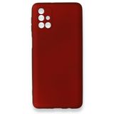 Nevarium Dtech Samsung Galaxy M31S Uyumlu Kılıf Yumuşak Dokulu Silikon Bordo
