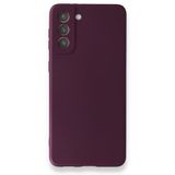 Nevarium Dtech Samsung Galaxy S21 Plus Uyumlu Kılıf Yumuşak Dokulu Silikon Mürdüm