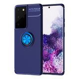 Nevarium Dtech Samsung Galaxy S21 Ultra Uyumlu Kılıf Yüzüklü Silikon Range Mavi