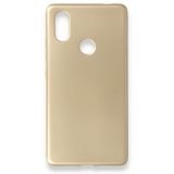 Nevarium Dtech Xiaomi Mi 8 SE Uyumlu Kılıf Yumuşak Dokulu Silikon Gold