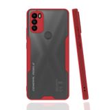 Nevarium General Mobile GM 21 Plus Uyumlu Kılıf Kamera Korumalı Arkası Mat Silikon Platin - Kırmızı