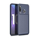 Nevarium Huawei Honor 20 Lite Uyumlu Kılıf Karbon Dokulu Silikon - Lacivert