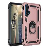 Nevarium Huawei Honor 20 Uyumlu Kılıf Tank Yüzüklü Yüksek Korumalı Silikon - Rose Gold