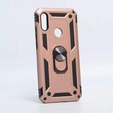 Nevarium Huawei Honor 8A Uyumlu Kılıf Tank Yüzüklü Yüksek Korumalı Silikon - Rose Gold