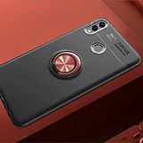 Nevarium Huawei Honor 8C Uyumlu Kılıf Yüzüklü Silikon Range - Siyah-Rose Gold