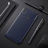 Nevarium Huawei Honor 8X Uyumlu Kılıf Karbon Dokulu Silikon - Lacivert
