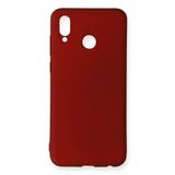 Nevarium Huawei Honor Play Kılıf Yumuşak Dokulu Silikon Premium - Bordo