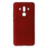 Nevarium Huawei Mate 10 Pro Kılıf Yumuşak Dokulu Silikon Premium - Bordo