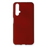 Nevarium Huawei Nova 5T Kılıf Yumuşak Dokulu Silikon Premium - Bordo