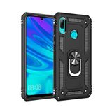 Nevarium Huawei P Smart 2019 Kılıf Tank Yüzüklü Yüksek Korumalı Silikon Sofya - Siyah