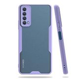 Nevarium Huawei P Smart 2021 Uyumlu Kılıf Arkası Mat Kamera Korumalı Silikon - Mor