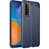 Nevarium Huawei P Smart 2021 Uyumlu Kılıf Deri Dokulu Kamera Korumalı Silikon - Lacivert