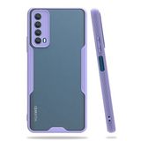 Nevarium Huawei P Smart 2021 Uyumlu Kılıf Kamera Korumalı Arkası Mat Silikon - Lila