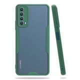 Nevarium Huawei P Smart 2021 Uyumlu Kılıf Kamera Korumalı Arkası Mat Silikon - Yeşil
