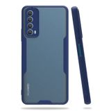Nevarium Huawei P Smart 2021 Uyumlu Kılıf Mat Kamera Korumalı Silikon Platin - Lacivert