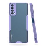 Nevarium Huawei P Smart 2021 Uyumlu Kılıf Mat Kamera Korumalı Silikon Platin - Lila