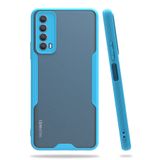 Nevarium Huawei P Smart 2021 Uyumlu Kılıf Mat Kamera Korumalı Silikon Platin - Mavi