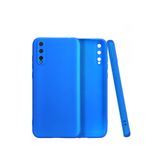 Nevarium Huawei P Smart S Kılıf Yumuşak Dokulu Silikon Premium - Mavi
