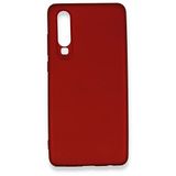 Nevarium Huawei P30 Kılıf Yumuşak Dokulu Silikon Premium - Bordo