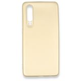 Nevarium Huawei P30 Kılıf Yumuşak Dokulu Silikon Premium - Gold