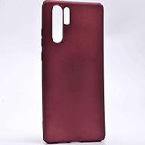 Nevarium Huawei P30 Pro Uyumlu Kılıf Silikon Yumuşak Dokulu Premium- Mürdüm