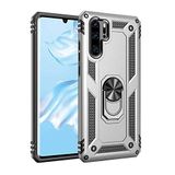 Nevarium Huawei P30 Pro Uyumlu Kılıf Tank Yüzüklü Yüksek Korumalı Silikon - Gri