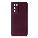 Nevarium Huawei P40 Kılıf Yumuşak Dokulu Silikon Premium - Mürdüm