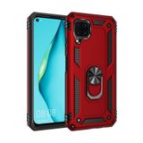 Nevarium Huawei P40 Lite Kılıf Tank Yüzüklü Yüksek Korumalı Silikon Sofya - Kırmızı