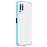 Nevarium Huawei P40 Lite Uyumlu Kılıf Mat Buzlu Kamera Korumalı Silikon - Turkuaz