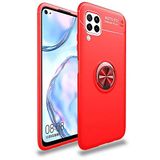 Nevarium Huawei P40 Lite Uyumlu Kılıf Yüzüklü Silikon Range - Kırmızı