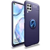 Nevarium Huawei P40 Lite Uyumlu Kılıf Yüzüklü Silikon Range - Mavi