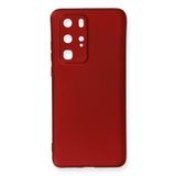 Nevarium Huawei P40 Pro Kılıf Yumuşak Dokulu Silikon Premium - Bordo